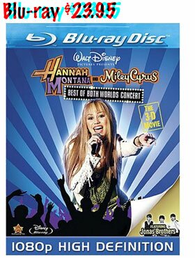 Hannah Montana 3-D concert movie on Blu-ray
