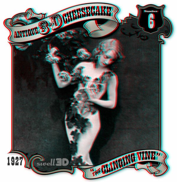 The Clinging Vine - Antique 3-D Cheesecake No. 6